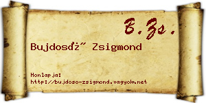 Bujdosó Zsigmond névjegykártya